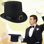 Haut de forme noir pour carnaval et spectacles