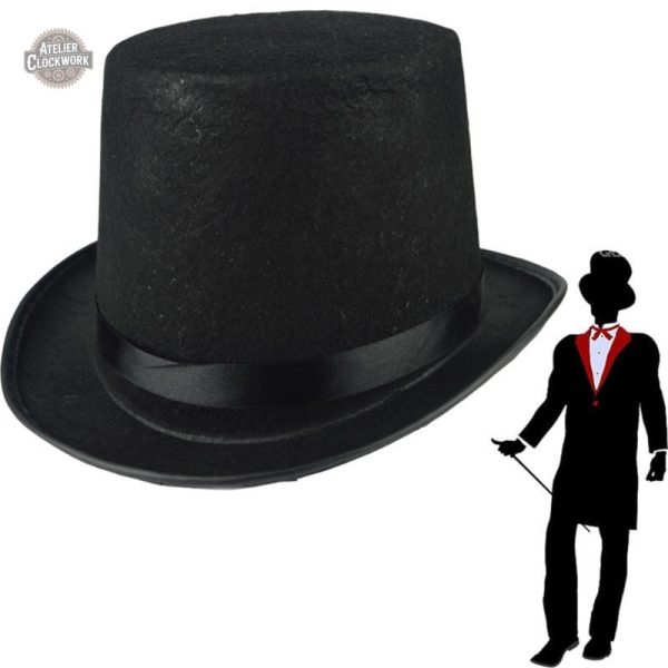 Chapeau noir steampunk pour look original