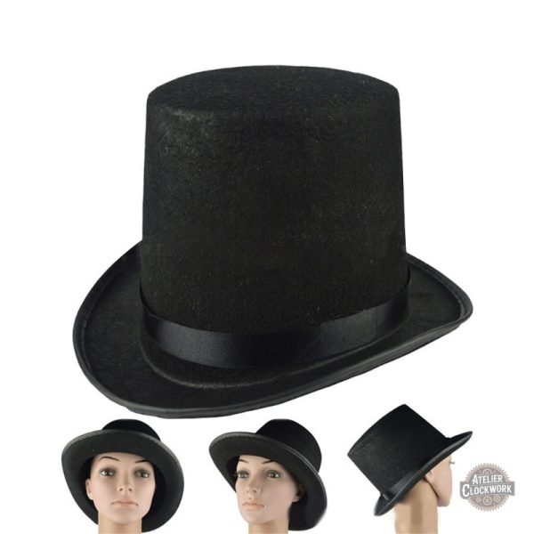 Accessoire de magie : chapeau haut de forme noir