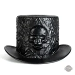 Chapeau de Magicien au Crâne - Haut de Forme Gothique