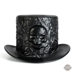 Chapeau de Magicien au Crâne - Haut de Forme Gothique