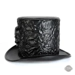 Chapeau noir avec crâne, style steampunk