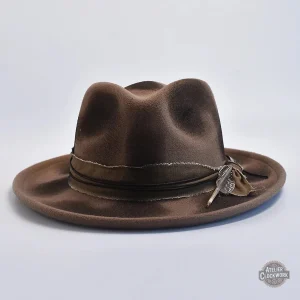 Haut de forme steampunk marron élégant