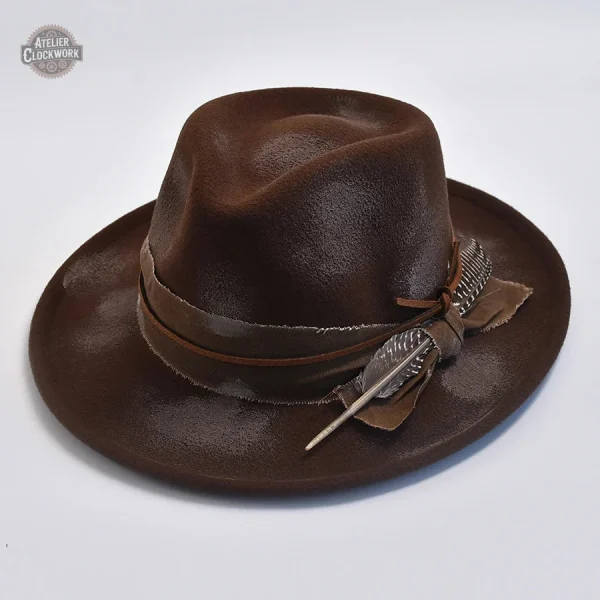 Haut de forme marron pour tenues steampunk