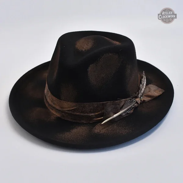 Accessoire de mode steampunk : chapeau marron