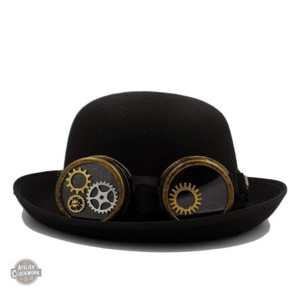 Accessoire Steampunk Rétro avec Chapeau Melon