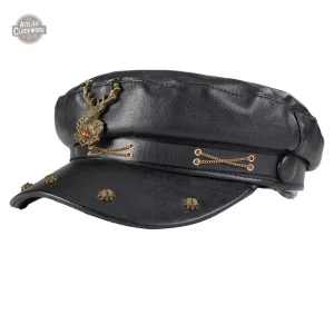 Chapeau Militaire Steampunk Gears en casquette PU