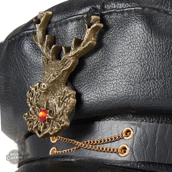 Casquette Steampunk avec motifs de rouages