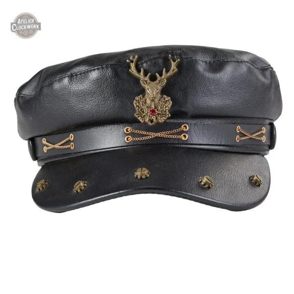 Accessoire steampunk : chapeau avec détails mécaniques