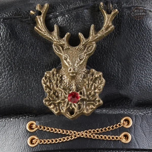 Casquette PU inspirée du style militaire steampunk
