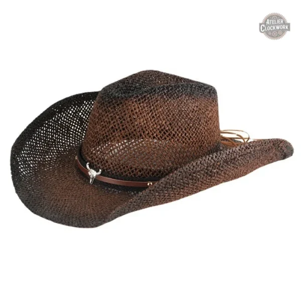 Chapeau Western Femme en paille pour un style steampunk