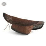 Chapeau élégant pour femme, style Western en paille