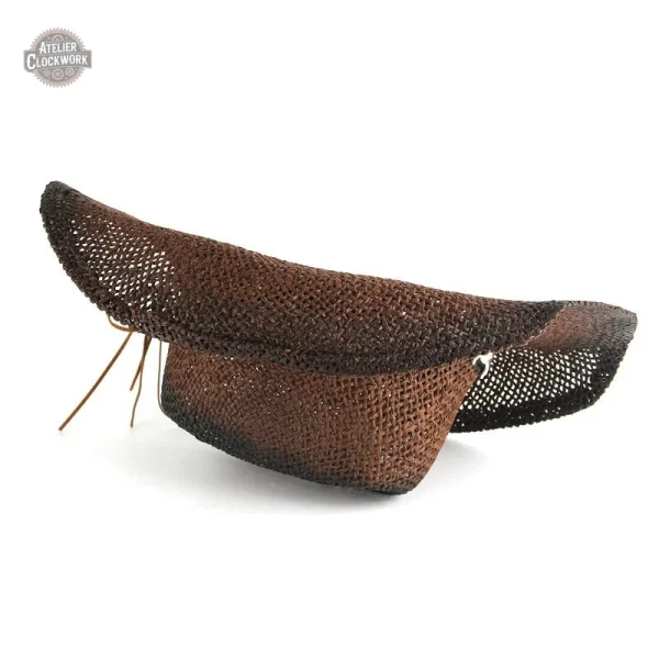 Chapeau élégant pour femme, style Western en paille