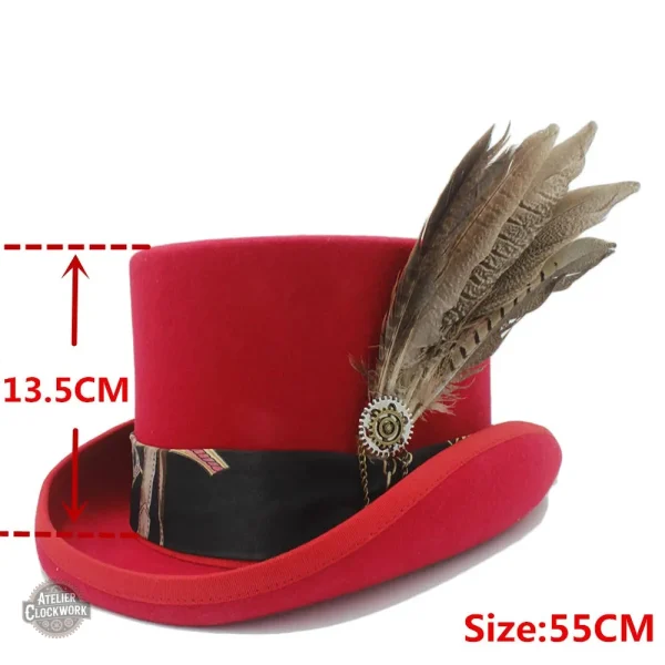 Chapeau cabaret au design inspiré du steampunk