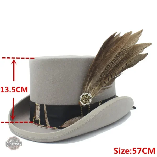 Chapeau cabaret en design steampunk raffiné