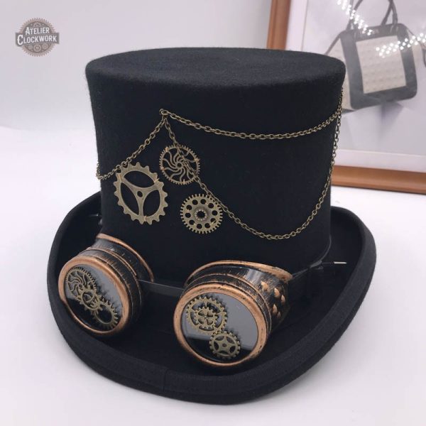 chapeau-steampunk-homme-1 Chapeau Haut de Forme Steampunk pour Homme