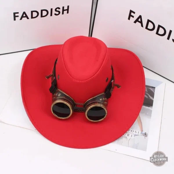 Chapeau steampunk avec allure western chic