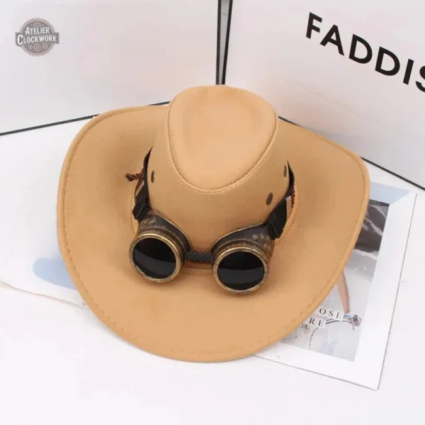 Élégant chapeau cowboy pour les passionnés de steampunk
