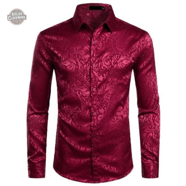 Chemise vintage à motifs floraux pour homme