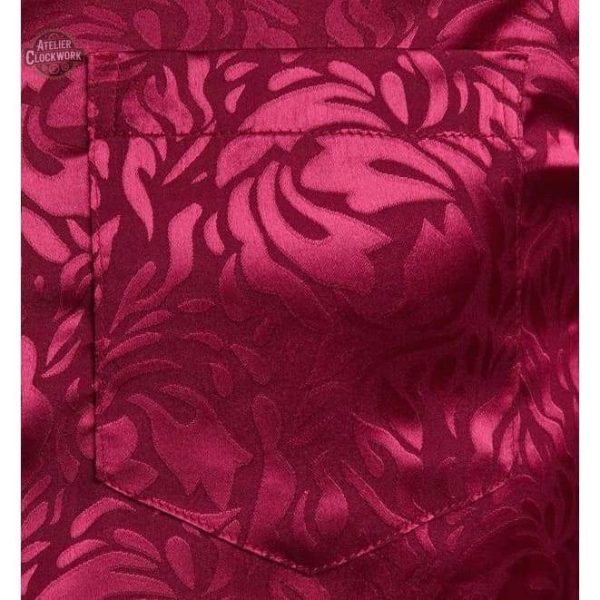 Chemise dandy à fleurs pour une allure audacieuse