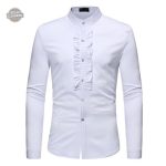 Chemise blanche Steampunk en ivoire pour dandy