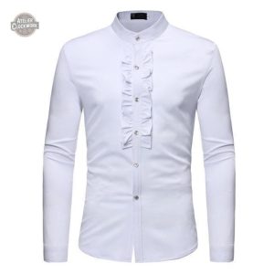 Chemise blanche Steampunk en ivoire pour dandy