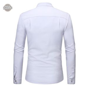 Vêtements masculins Steampunk : chemise blanche élégante