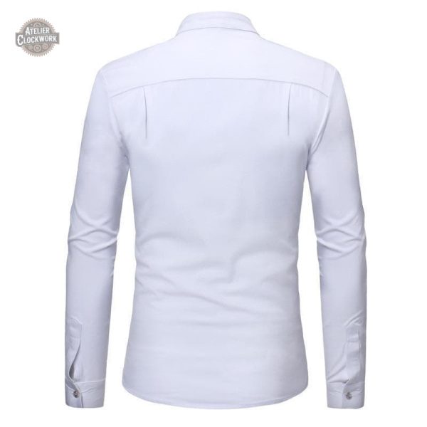 Vêtements masculins Steampunk : chemise blanche élégante