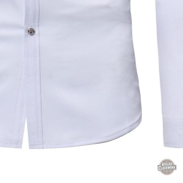 Chemise dandy blanche au style Victorienne audacieux