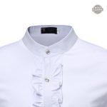 Chemise d'homme ivoire au design Steampunk raffiné