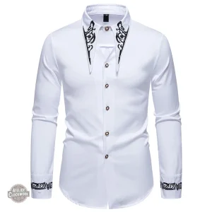 Chemise Steampunk Brodée pour homme élégant