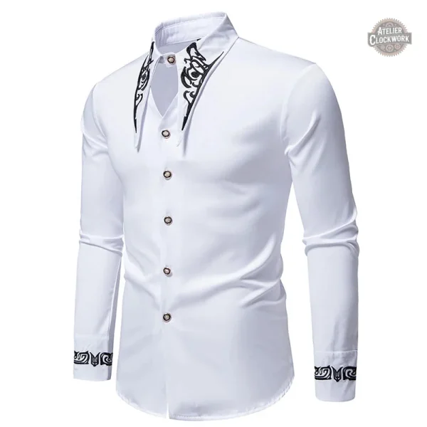 Vêtement steampunk brodé pour l'homme audacieux