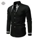 Mode masculine steampunk : chemise brodée unique