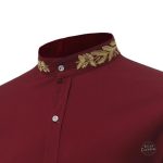 Élégance steampunk : chemise à col brodé unique