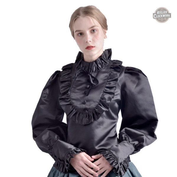 chemise-col-victorien-femme-steampunk-store-1 Chemisier Col Victorien - Steampunk Femme