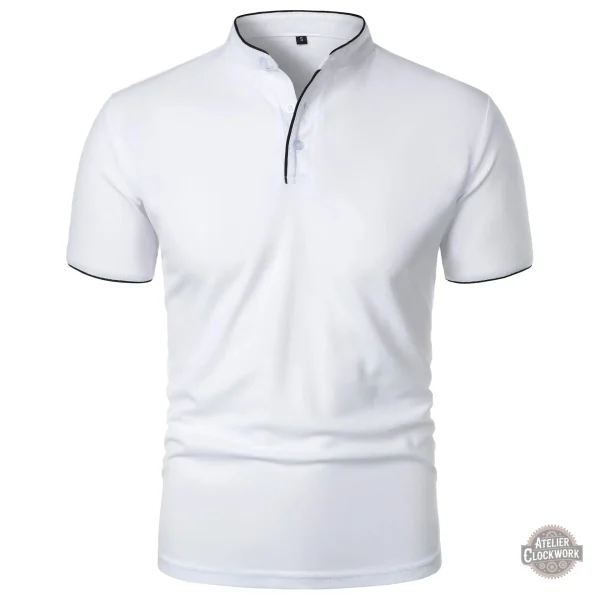 Chemise dandy en coton, manches courtes, look audacieux