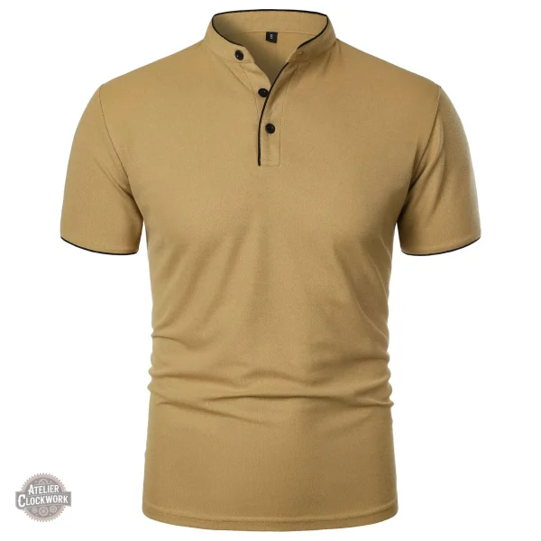 Chemise homme à manches courtes, style chic décontracté
