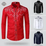 Chemise rétro style cowboy pour homme
