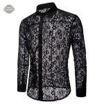 Élégance masculine : chemise en dentelle ajourée