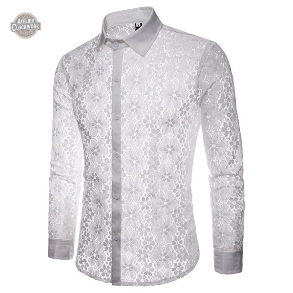 Chemise dentelle pour un style dandy audacieux