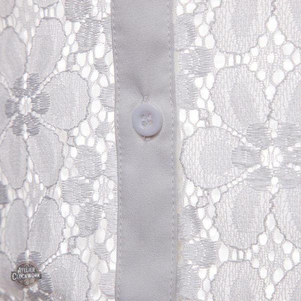 Chemise tendance en dentelle ajourée pour homme