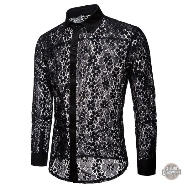 Style audacieux avec chemise en dentelle homme