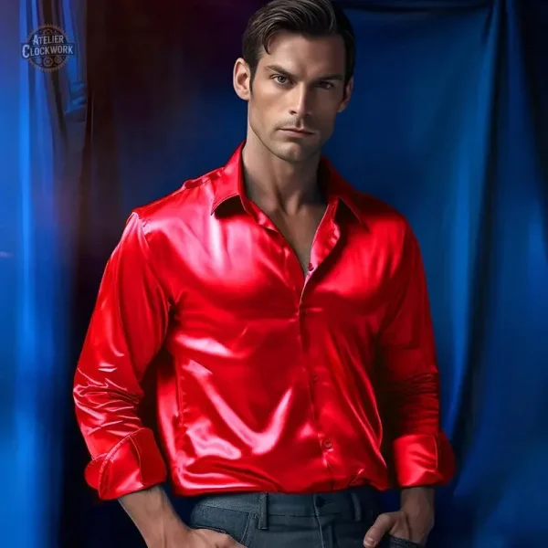 Élégante chemise dorée dandy pour homme