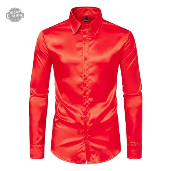 Chemise dorée pour homme, chic et audacieux