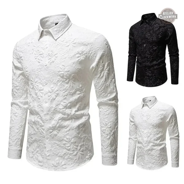 Chemise florale steampunk pour homme, look unique