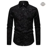 Chemise élégante avec motif floral pour homme