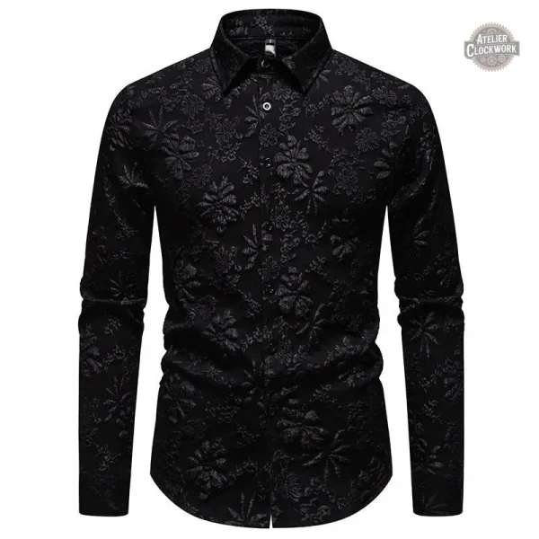 Chemise élégante avec motif floral pour homme