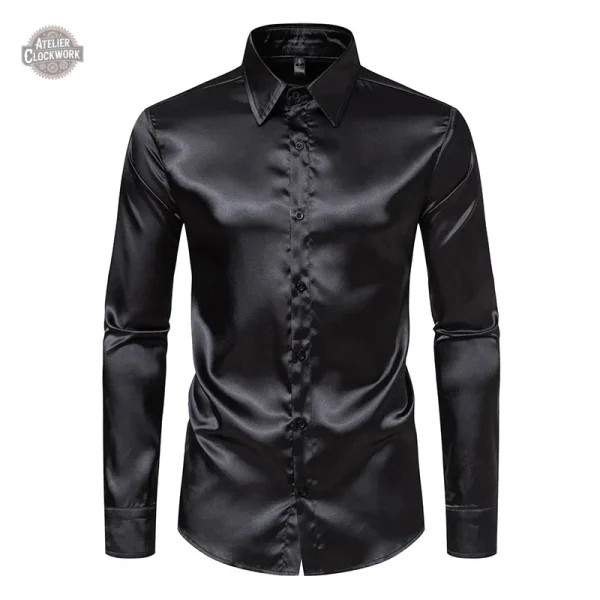 chemise-homme-satin-steampunk-store-1 Chemise Satin Homme Steampunk Style élégante et audacieuse