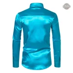 Chemise dandy en satin pour homme, style steampunk