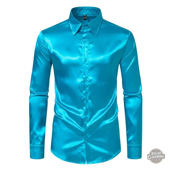 Chemise satinée homme, look steampunk chic
